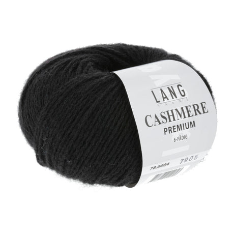 Lang Yarns Cashmere Premium Yarn, 115m / 25g – Black (0004)