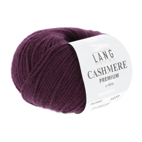Lang Yarns Cashmere Premium Yarn, 115m / 25g – Wine (0080)