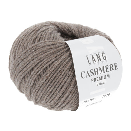 Lang Yarns Cashmere Premium Yarn, 115m / 25g – Light Brown Mélange (0167)
