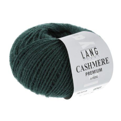 Lang Yarns Cashmere Premium Yarn, 115m / 25g – Fir Green (0218)