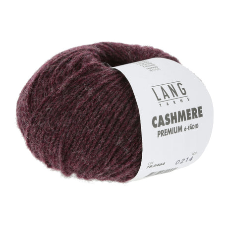Lang Yarns Cashmere Premium Yarn, 115m / 25g – Bordeaux Chante Claire (0464)