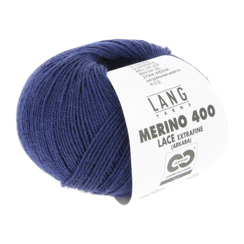 Lang Yarns Merino 400 Lace – 25g / 200m – Blue Marine (0035)