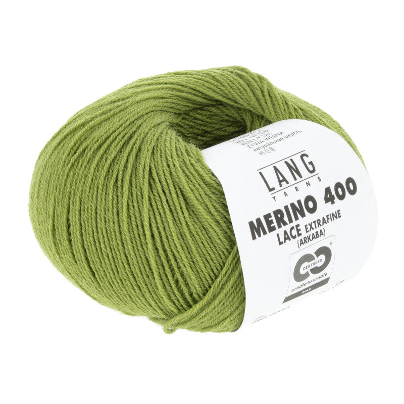 Lang Yarns Merino 400 Lace – 25g / 200m – Lime (0044)