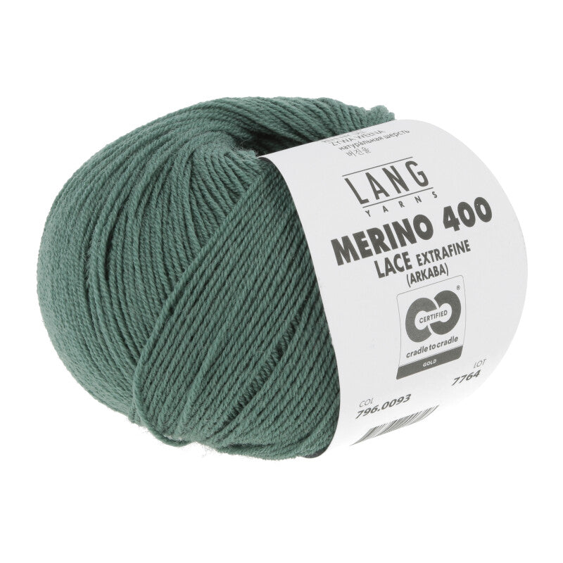 Lang Yarns Merino 400 Lace – 25g / 200m – Ivy (0093)