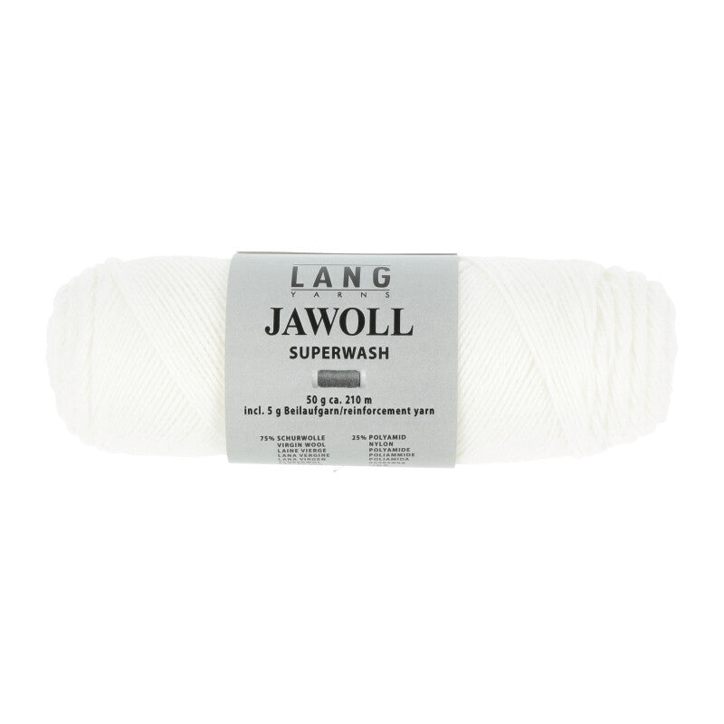 Lang Yarns Jawoll Yarn, 190m / 50g – White (0001)