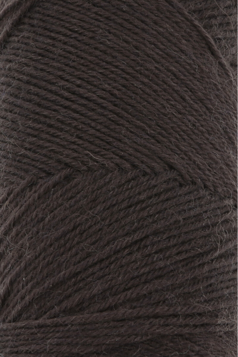 Lang Yarns Jawoll Yarn, 190m / 50g – Dark Brown (0067), yarn texture