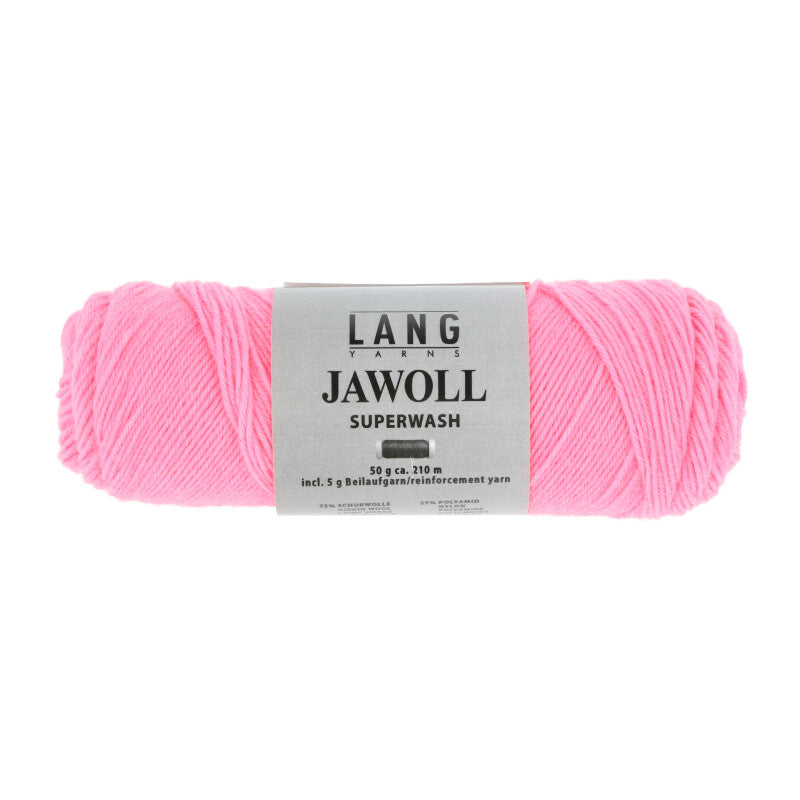 Lang Yarns Jawoll Yarn, 190m / 50g – Pink Neon (0385)