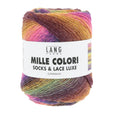 Lang Yarns Mille Colori Socks & Lace Luxe – 100g / 400m – Hot Pink/Golden Yellow/Brown (0220)