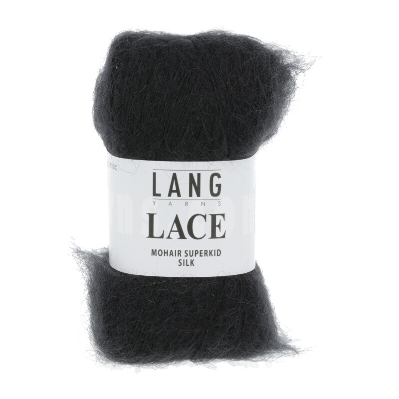 Lang Yarns Lace Yarn, 310m / 25g – Black (0004)