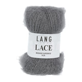 Lang Yarns Lace Yarn, 310m / 25g – Grey Mélange (0005)
