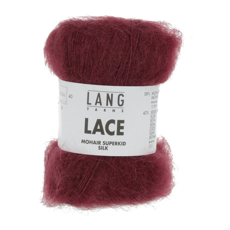 Lang Yarns Lace Yarn, 310m / 25g – Burgundy (0062)