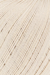 Lang Yarns Marisa – 100% Egyptian cotton yarn, 50g/210m – Egg White (0002) – detail