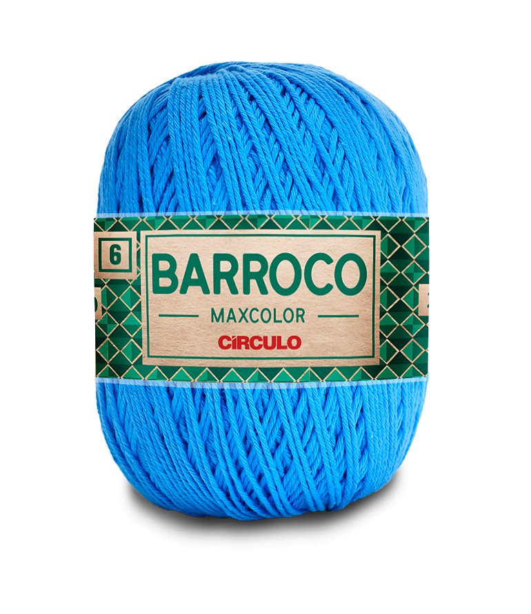 Circulo Barroco Maxcolor Cotton Yarn on a crafting table.