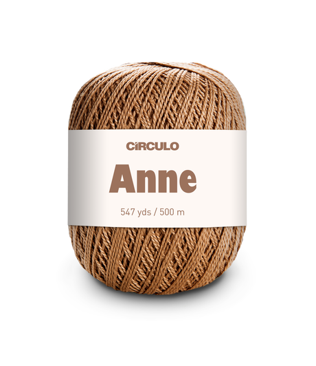 Circulo ANNE - 100% mercerized Cotton Yarn, 500m / 147g - Ball of yarn with 'Circulo Anne' label on a white background