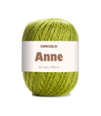 Circulo ANNE - 100% mercerized Cotton Yarn, 500m / 147g - Green ball of yarn with 'Circulo Anne' label on a white background