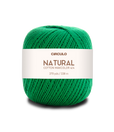 Circulo Natural Cotton Maxcolor (Barroco) 4/4 100% Cotton Yarn for Crochet and Knitting, 338m/200g - Leo Hobby -  Green ball of yarn with a Circulo label on a white background