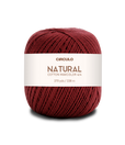 Circulo Natural Cotton Maxcolor (Barroco) 4/4 100% Cotton Yarn for Crochet and Knitting, 338m/200g - Leo Hobby -  Red ball of yarn with a white label on a white background