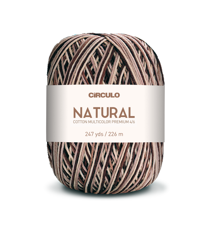 Círculo Barroco Multicolor Premium 4/6 – Filato di cotone brasiliano (226m / 200g)