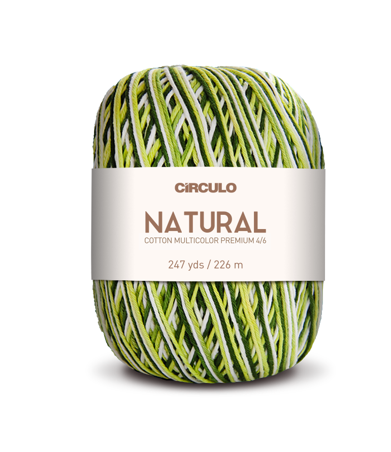 Círculo Barroco Multicolor Premium 4/6 – Filato di cotone brasiliano (226m / 200g)