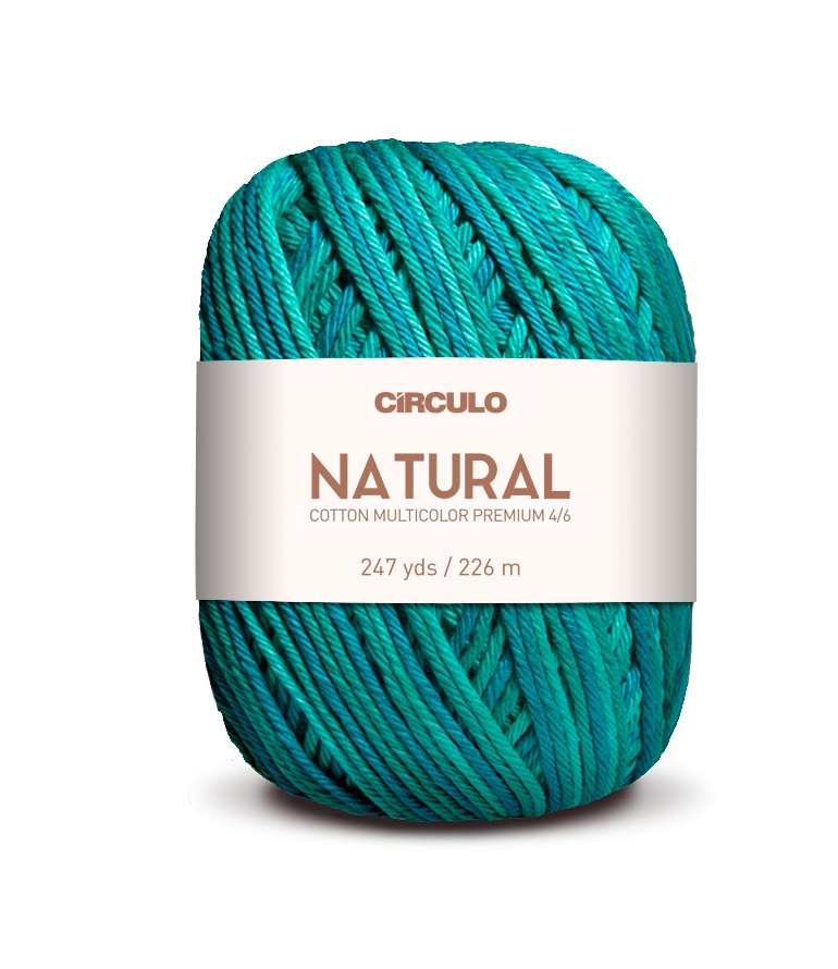 Yarn art with Circulo Barroco Multicolor skeins.