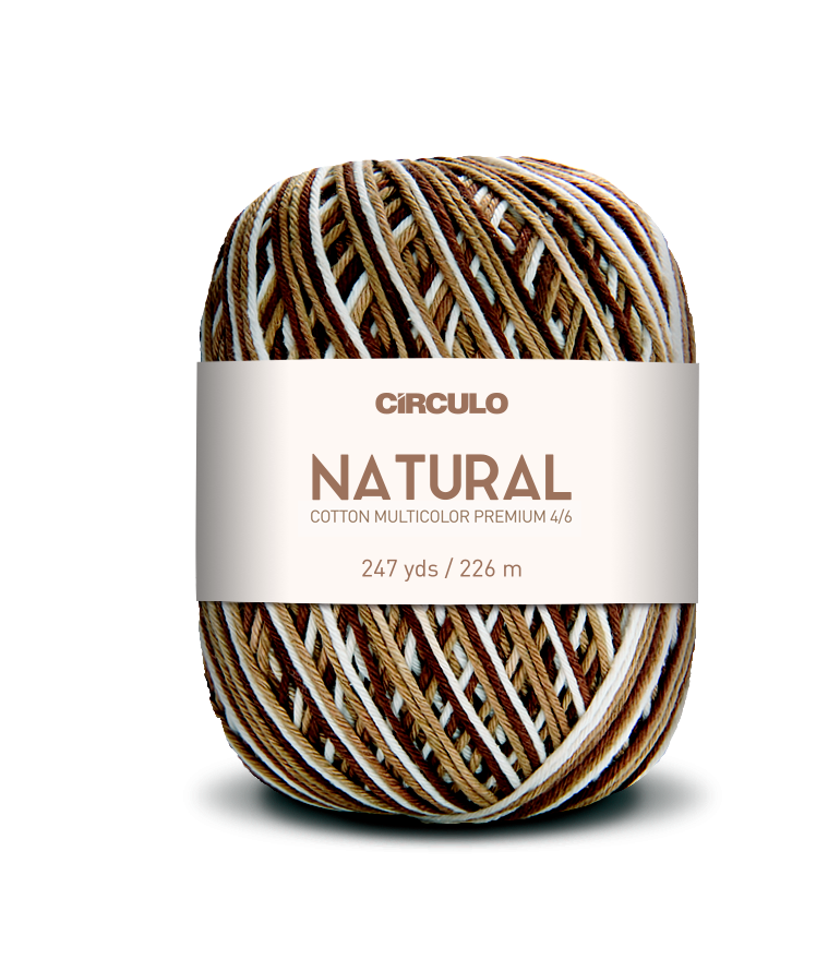 Círculo Barroco Multicolor Premium 4/6 – Filato di cotone brasiliano (226m / 200g)