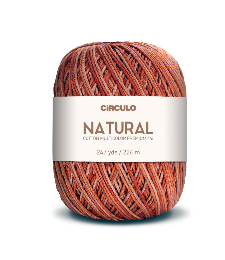 Círculo Barroco Multicolor Premium 4/6 – Filato di cotone brasiliano (226m / 200g)