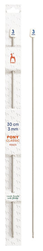Pony Classic Aluminium Tunisian Crochet Hooks – 30 cm, 3.00 mm