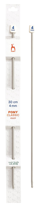 Pony Classic Aluminium Tunisian Crochet Hooks – 30 cm, 4.00 mm