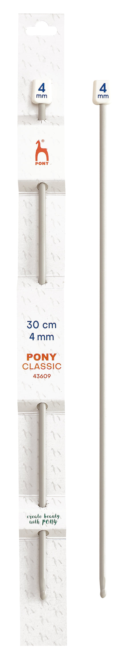 Pony Classic Aluminium Tunisian Crochet Hooks – 30 cm, 4.00 mm