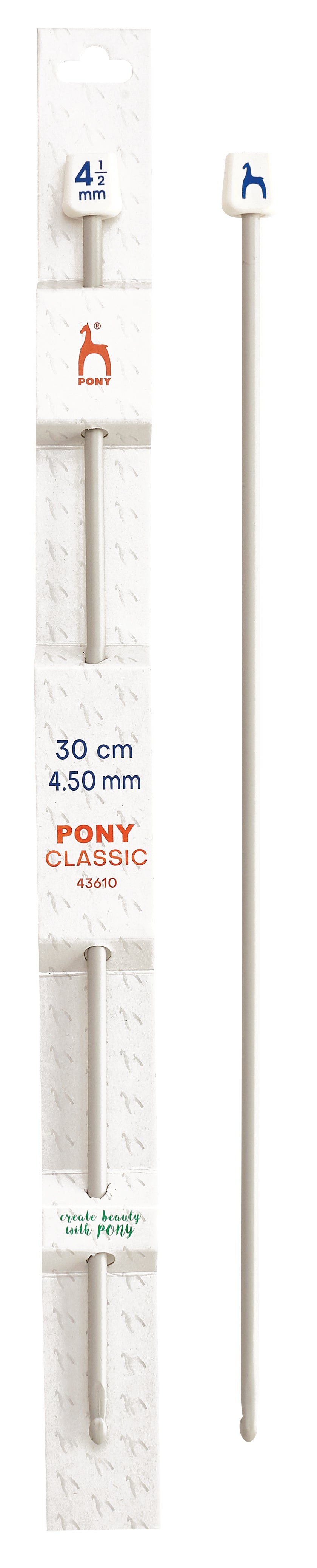 Pony Classic Aluminium Tunisian Crochet Hooks – 30 cm, 4.50 mm