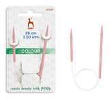 Pony Colour Anodised Sock Fixed Circular Knitting Needles – 28 cm, 2.50 mm
