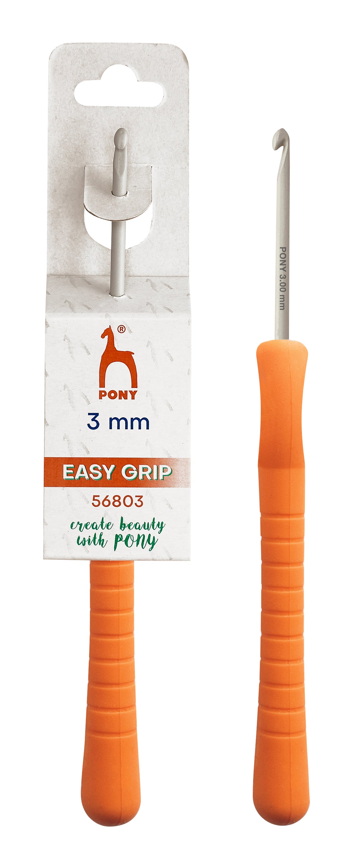 Pony Easy Grip Aluminium Crochet Hooks – 2 to 10 mm, 3.00 mm