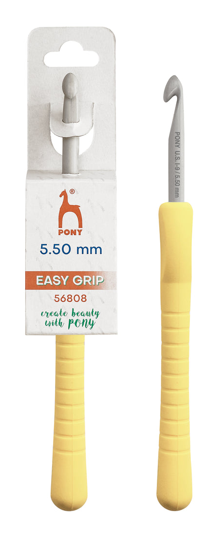 Pony Easy Grip Aluminium Crochet Hooks – 2 to 10 mm, 5.50 mm
