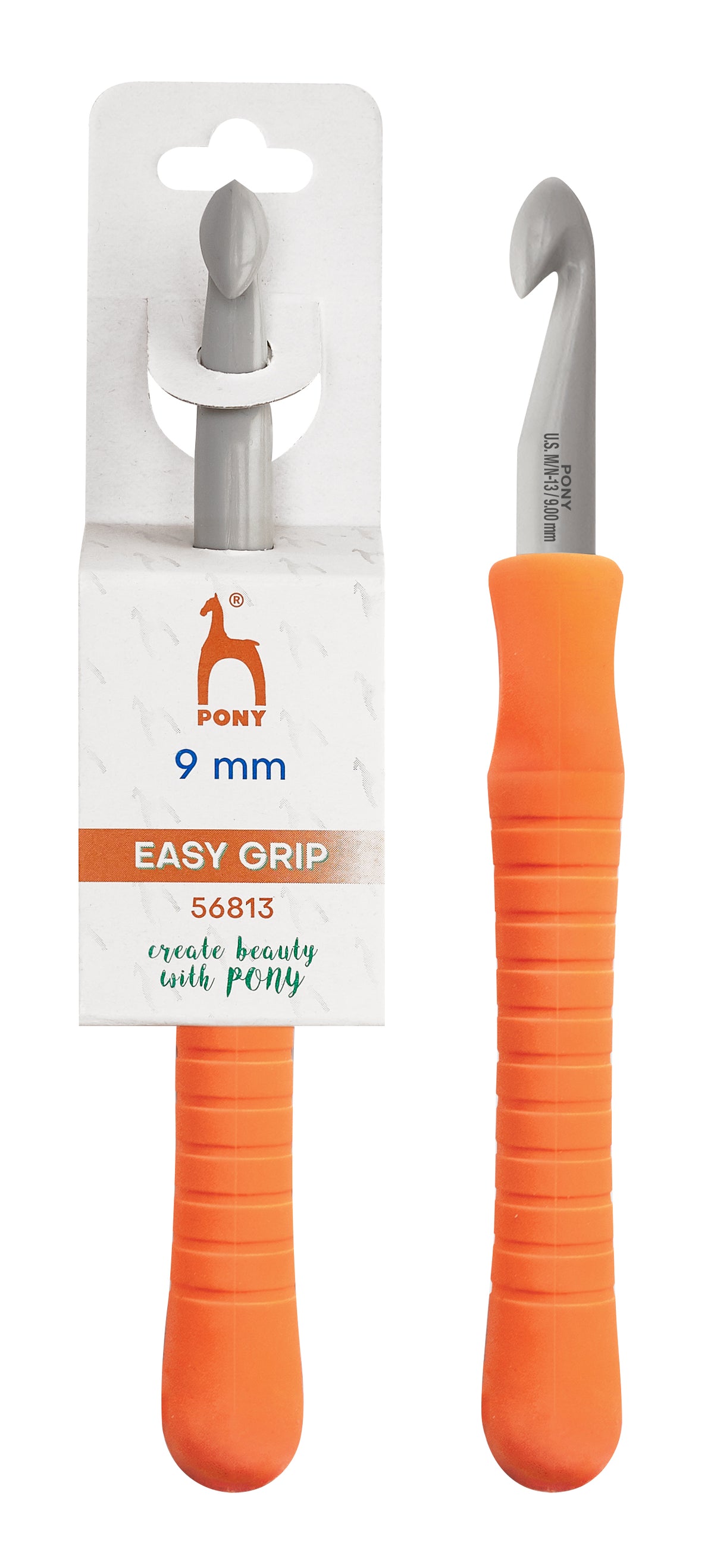 Pony Easy Grip Aluminium Crochet Hooks – 2 to 10 mm, 9.00 mm