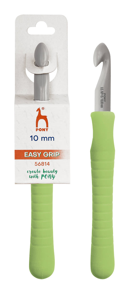 Pony Easy Grip Aluminium Crochet Hooks – 2 to 10 mm, 10.00 mm