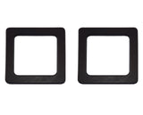 Circulo Square Wooden Handle for Bag , 14 x 14 cm, 1 pair - Two black square frames on a white background