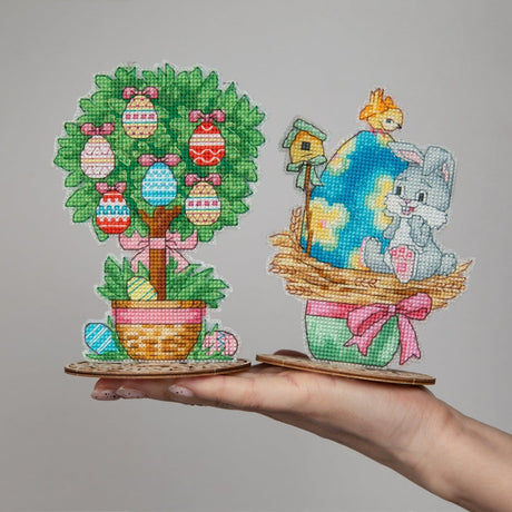 Crystal Art Happy Easter! Easter Tree on plastic canvas.