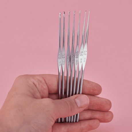 addi Pur Fine Yarn Crochet Hook 13 cm | 0.5 - 1.0 mm | 130 - 7 - Leo Hobby