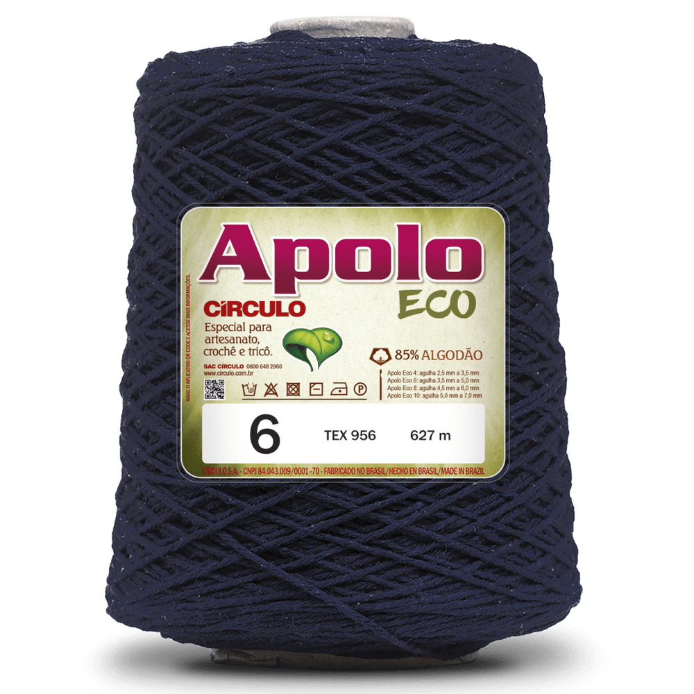 Apolo Eco 4/6 Cotton Cord Yarn – Ideal for Crochet Bags & Home Decor (600g) - Leo Hobby