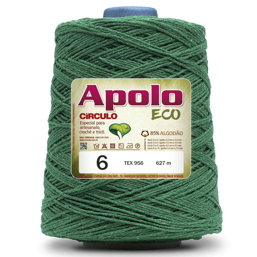 Apolo Eco 4/6 Cotton Cord Yarn – Ideal for Crochet Bags & Home Decor (600g) - Leo Hobby