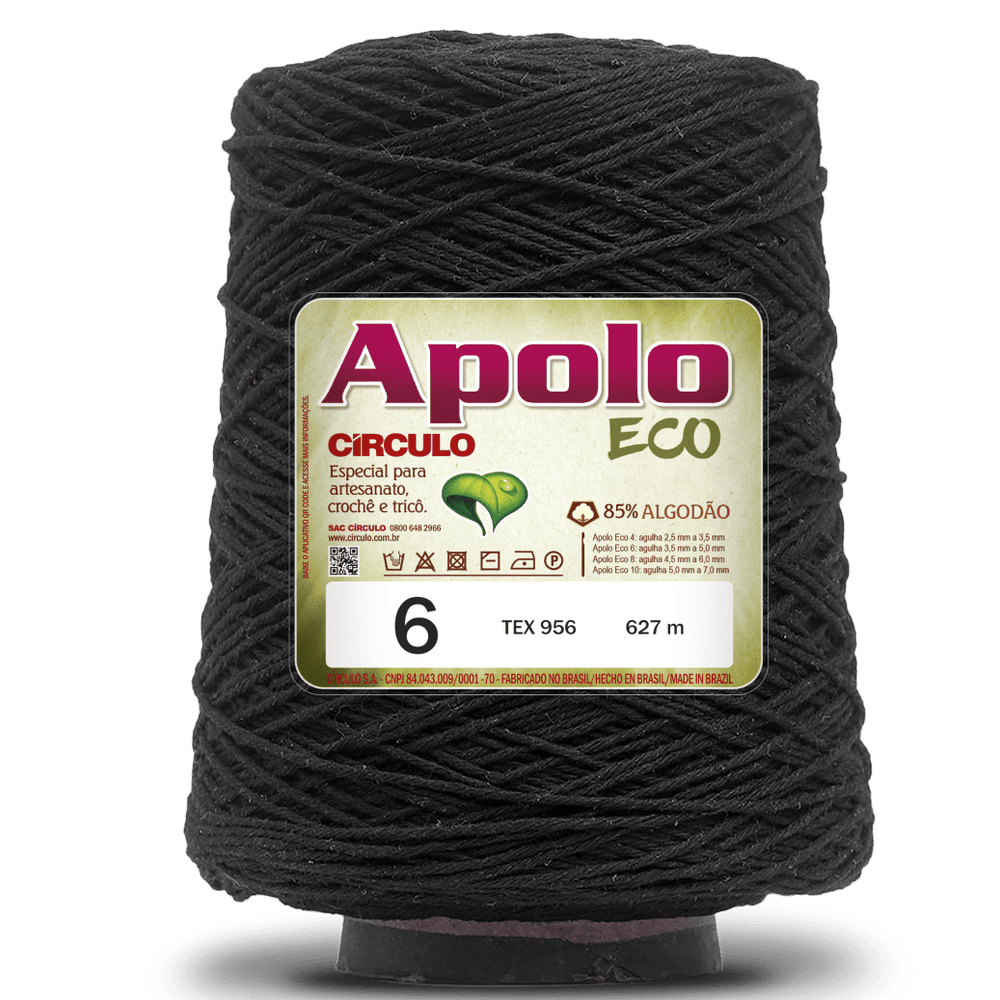 Apolo Eco 4/6 Cotton Cord Yarn – Ideal for Crochet Bags & Home Decor (600g) - Leo Hobby