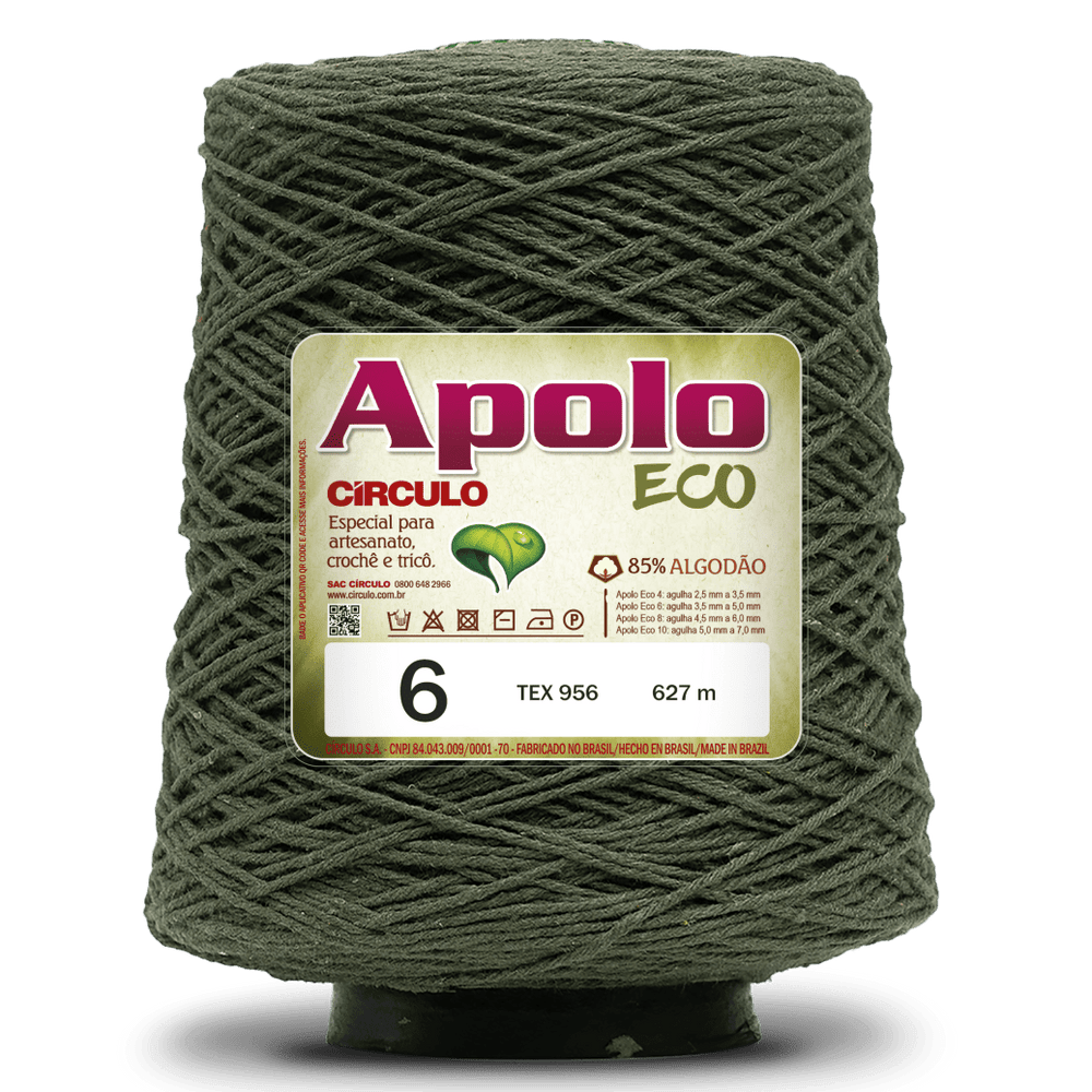 Apolo Eco 4/6 Cotton Cord Yarn – Ideal for Crochet Bags & Home Decor (600g) - Leo Hobby
