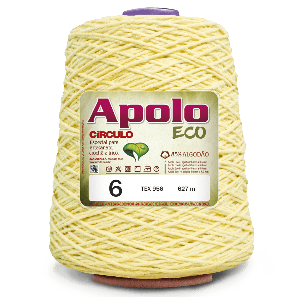 Apolo Eco 4/6 Cotton Cord Yarn – Ideal for Crochet Bags & Home Decor (600g) - Leo Hobby