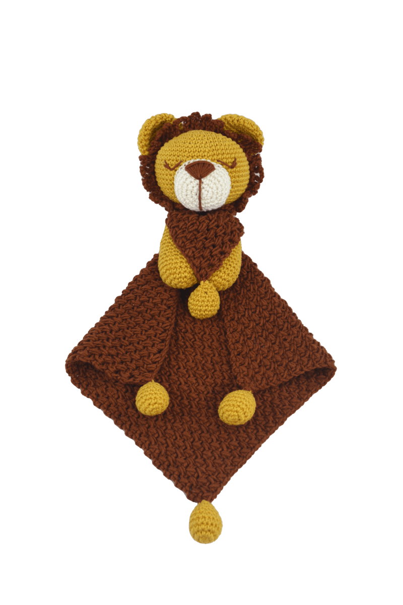 Circulo Amigurumi Crochet Kit - Lovey Blanket - All Included, Easy Instructions - Crochet Set for Intermediate - Animal Crochet Kit, Premium Amigurumi Yarn for Crocheting - Lion - Leo Hobby