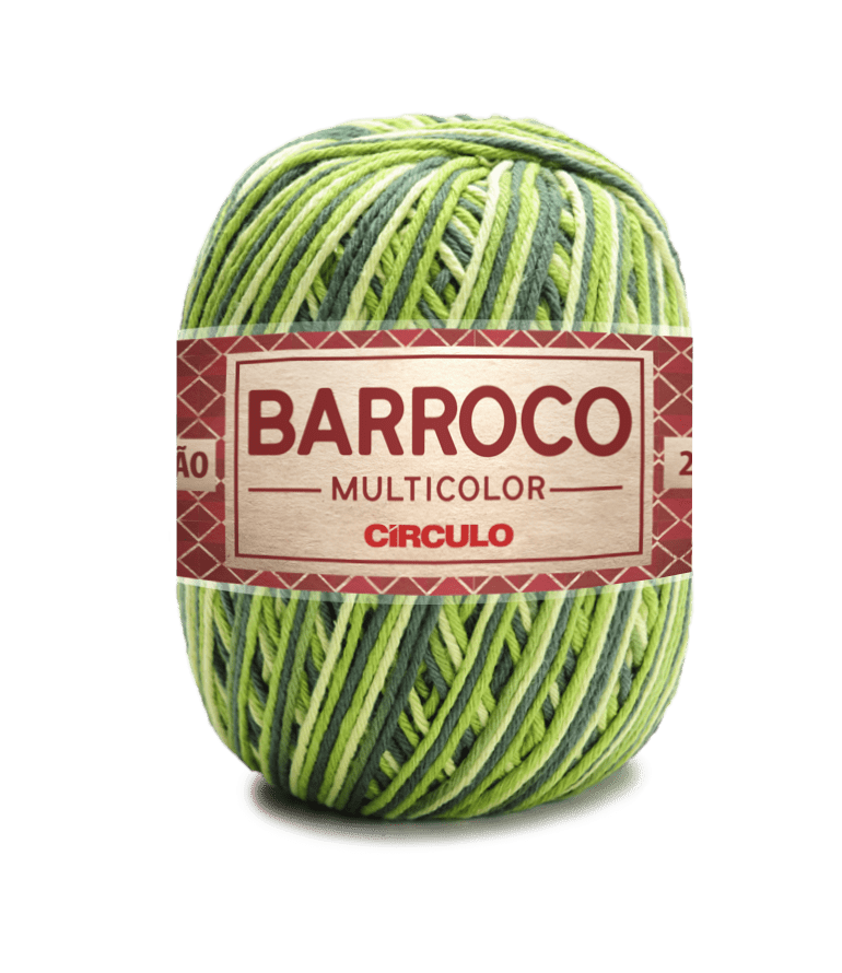 Circulo Barroco Multicolor Premium 4/6 - Brazilian Cotton Yarn, 226m/200g - Leo Hobby