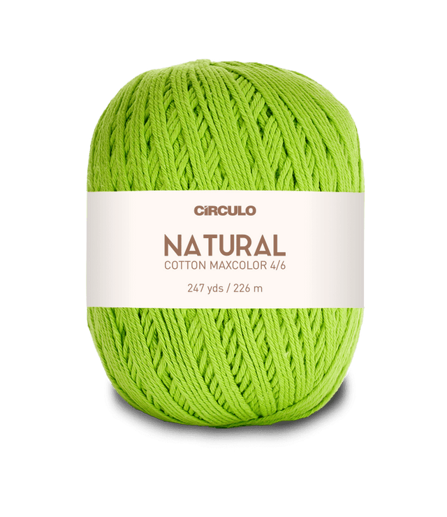 Circulo Natural Cotton Maxcolor (Barroco) 4/6 100% Cotton Yarn for Crochet and Knitting, 226m/200g - Leo Hobby