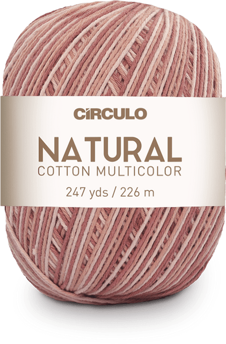 Circulo Natural Cotton Multicolor 4/6, 100% Cotton Yarn for Crochet and Knitting, 226m/200g - Leo Hobby Marketplace