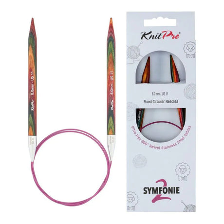 KnitPro Symfonie 2 fixed circular knitting needles, 8.00 mm