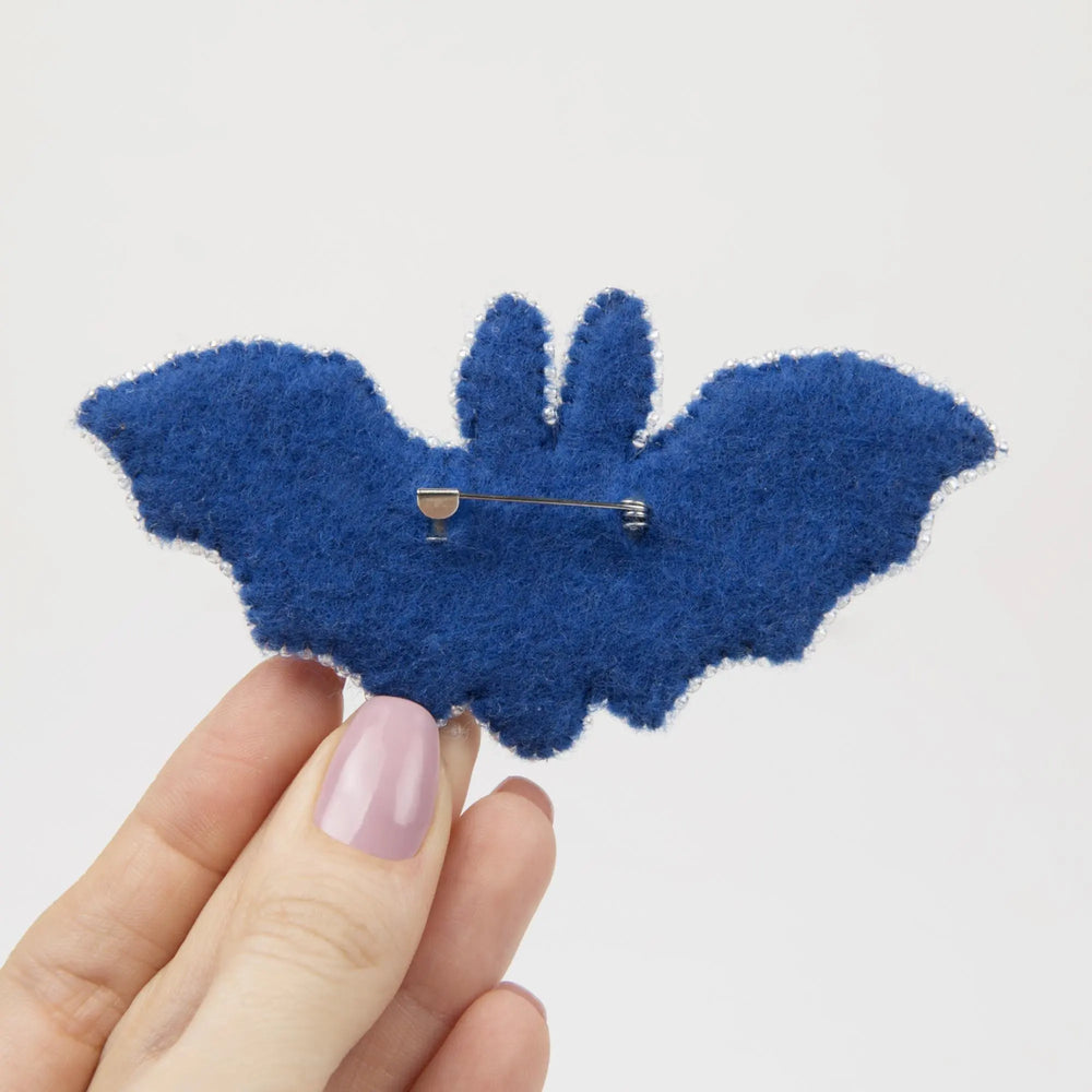 Bat brooch kit with shimmering crystal beads