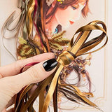 Close-up of vibrant beads arranged for an Autumn-themed bead embroidery kit.